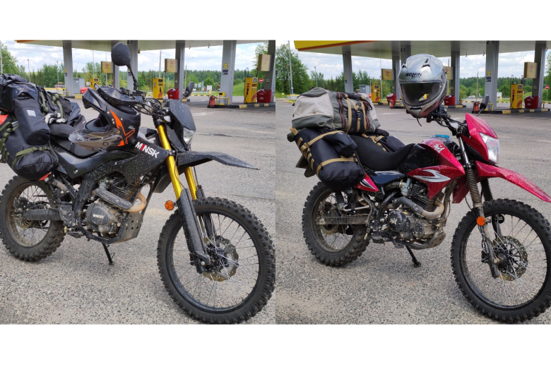 Примеры безрамочной системы на мотоциклах.