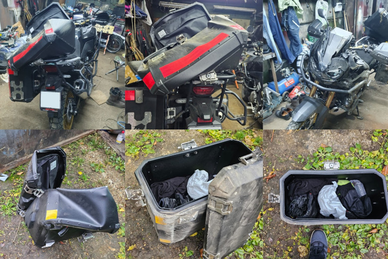 497 Honda CRF1100L adv 50л 45л 39л кофры после падени 497 Honda CRF1100L adv 50л 45л 39л кофры после падени