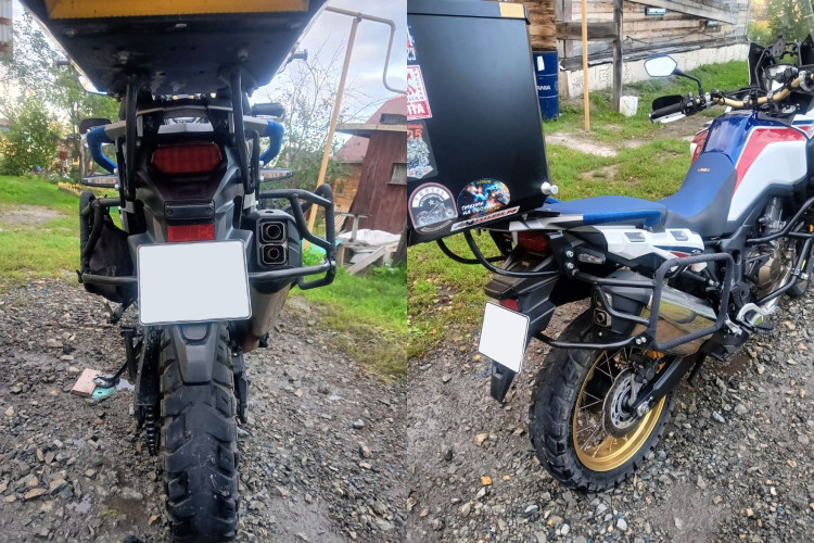 Боковые рамки CRF1000 Для Honda Africa Twin CRF1000 2016-2019 "худая"  на 2 кофра